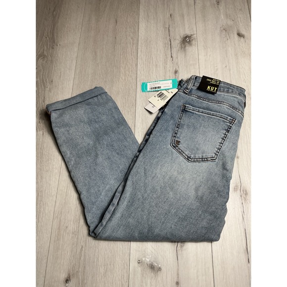 KUT from the Kloth Lauren High Rise Crop Straight Leg 6 Indigo Stitch Fix NWT - Picture 7 of 9